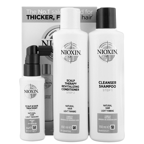 Bộ Dầu Gội Nioxin Số 1 Dành Cho Tóc Tự Nhiên, Thưa Mỏng Và Rụng Ít 150ml/300ml