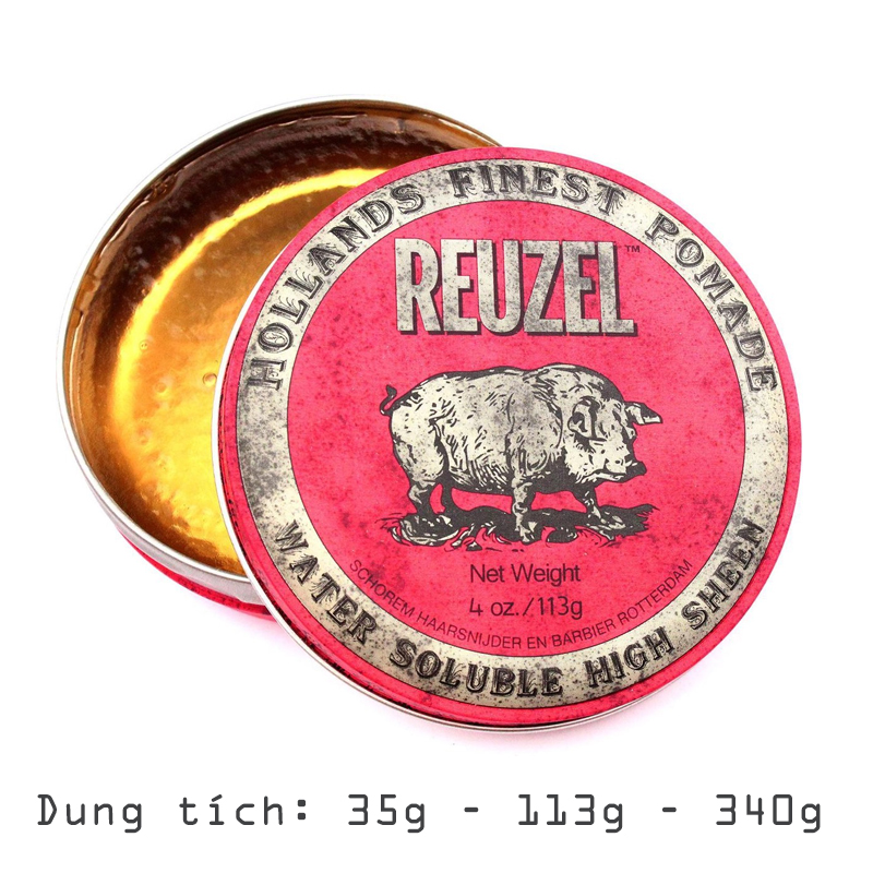 Sáp Tạo Kiểu Reuzel Red Pomade Giữ Nếp Tóc Vừa Có Độ Bóng Cao