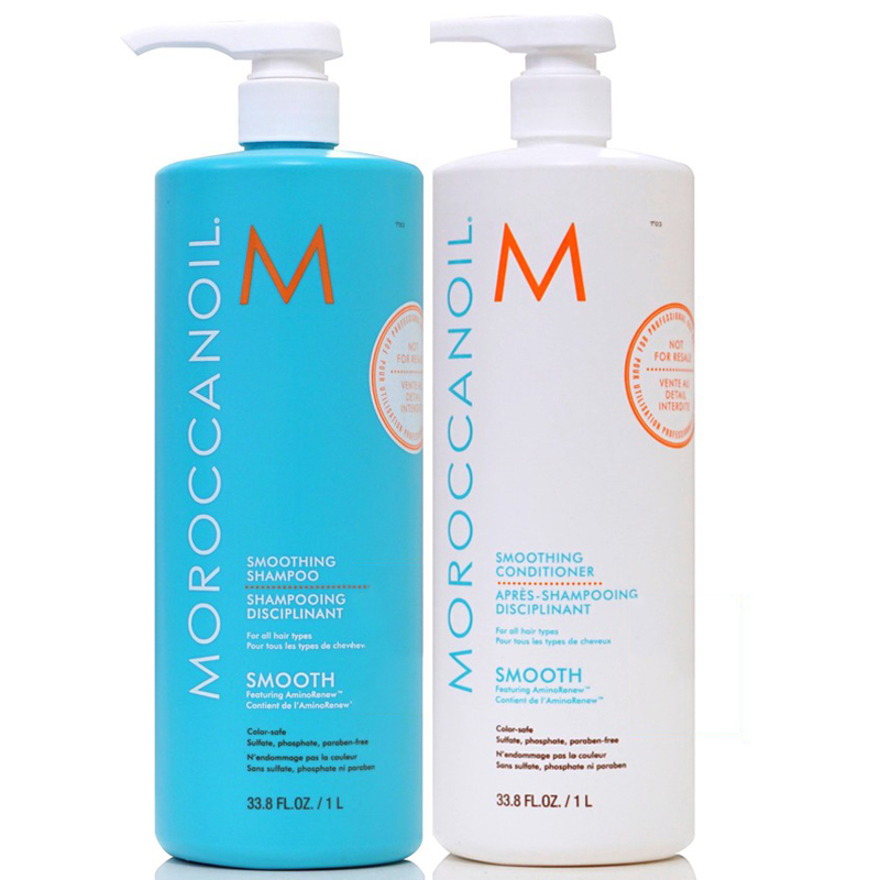 Bộ Dầu Gội Xả Moroccanoil Smooth Siêu Mềm Mượt 1000ml