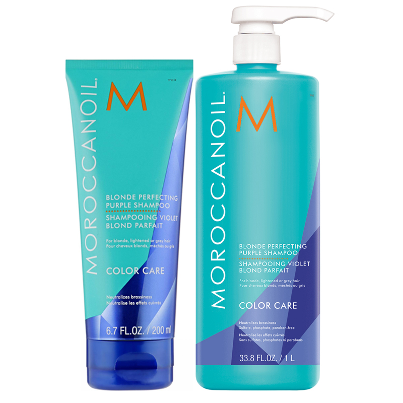 Dầu Gội Tím Moroccanoil Blonde Perfecting Purple Khử Sắc Tố Vàng 200ml/1000ml