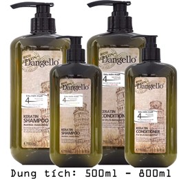 Dầu Gội Xả Dangello Keratin Phục Hồi Siêu Mềm Mượt 500ml/800ml