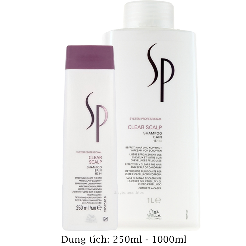Dầu Gội SP Wella Clear Scalp Trị Gàu Và Làm Sạch Da Đầu 250ml/1000ml