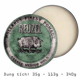 Sáp Reuzel Green Pomade Giữ Nếp Vừa - Có Độ Bóng Mờ