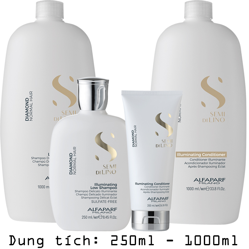 Dầu Gội Xả Alfaparf Dưỡng Tóc Bóng Mượt Diamond Illuminating 250ml/1000ml