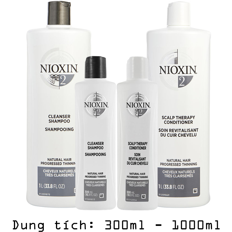 Dầu Gội Xả Nioxin Số 2 Chống Rụng Và Kích Thích Mọc Tóc