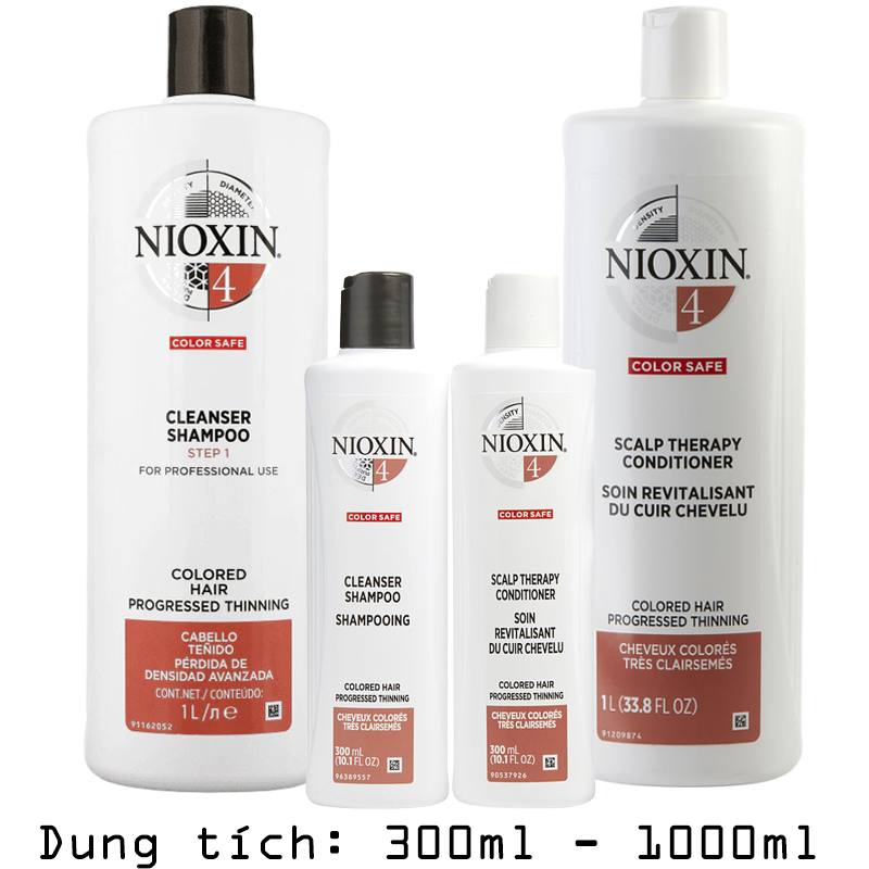 Dầu Gội Xả Nioxin Số 4 Chống Rụng Và Kích Thích Mọc Tóc