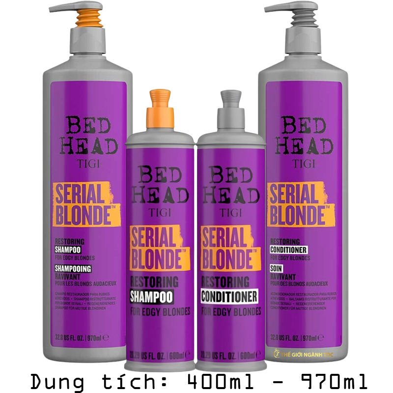 Dầu Gội Xả Tigi Bed Head Serial Blonde Dành Cho Tóc Tẩy 400ml/970ml