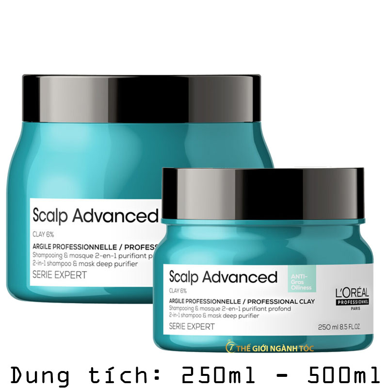 Mặt Nạ Đất Sét L'oreal Dành Cho Da Đầu Dầu Scalp Advanced Anti Oiliness 250ml/500ml