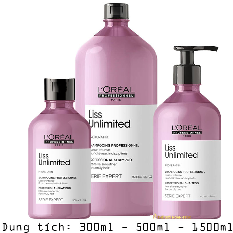 Dầu Gội L'oreal Liss Unlimited Giảm Xơ Rối Siêu Mềm Mượt 