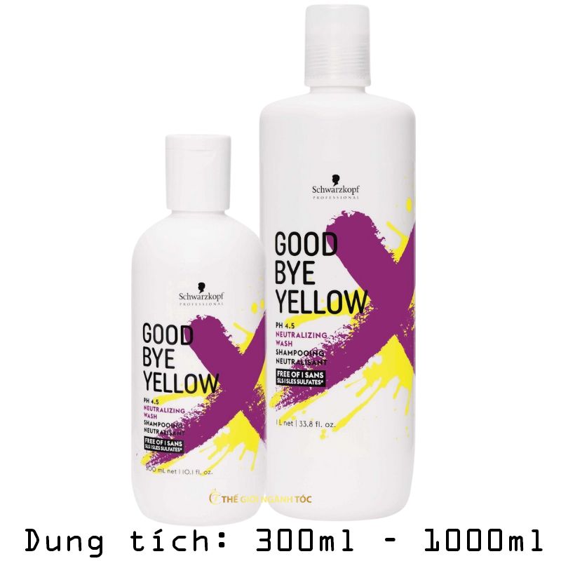 Dầu Gội Schwarzkopf Khử Vàng Goodbye Yellow 300ml/1000ml