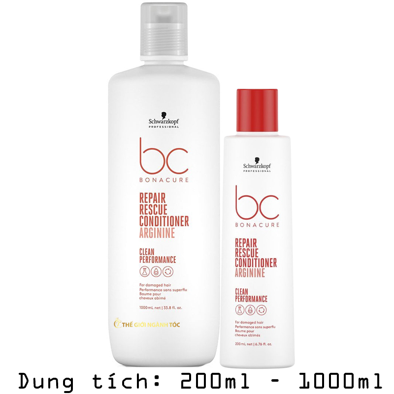 Dầu Xả Schwarzkopf Phục Hồi Tóc Hư Tổn BC Repair Rescue 200ml/1000ml