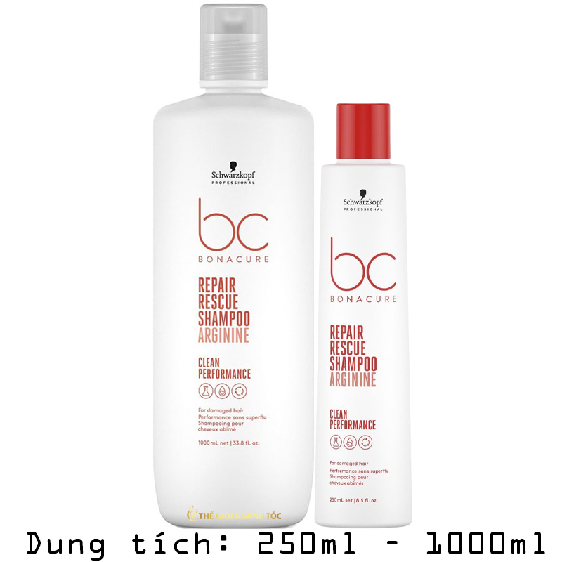 Dầu Gội Schwarzkopf Phục Hồi Tóc Hư Tổn BC Repair Rescue 250ml/1000ml