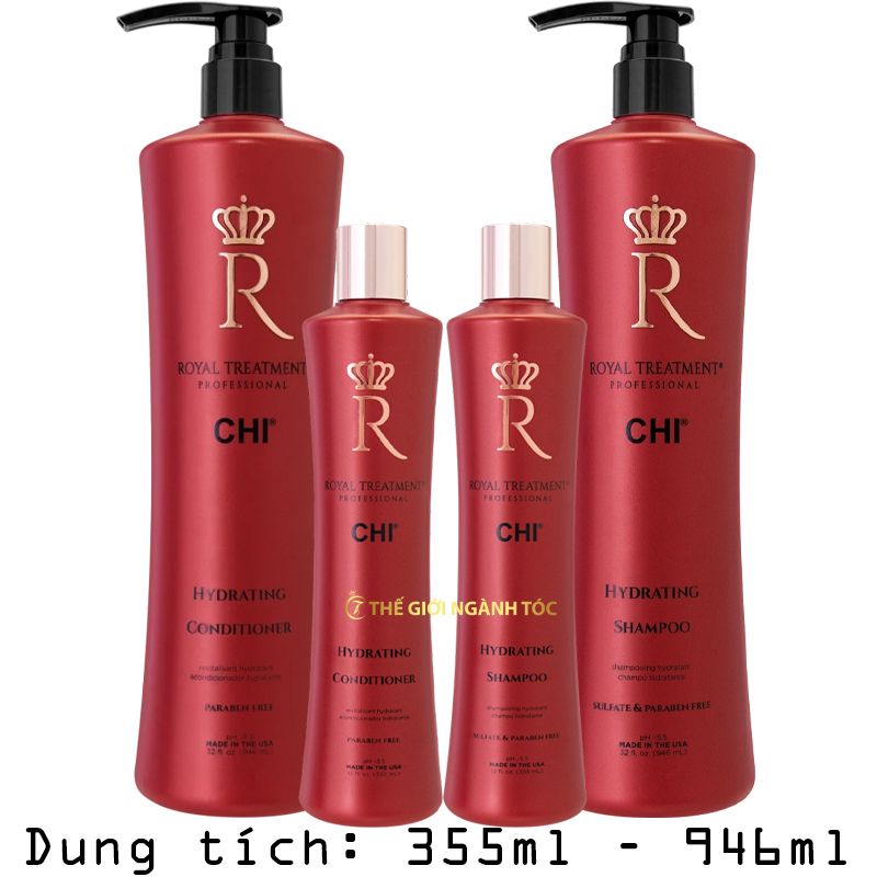 Dầu gội xả CHI Hydrating dưỡng ẩm chuyên sâu 355ml/946ml