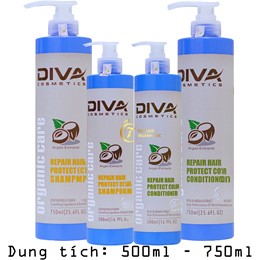 Dầu Gội Xả Diva Organic Dưỡng Màu Và Phục Hồi Tóc 500ml/750ml